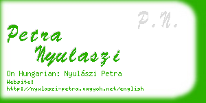petra nyulaszi business card